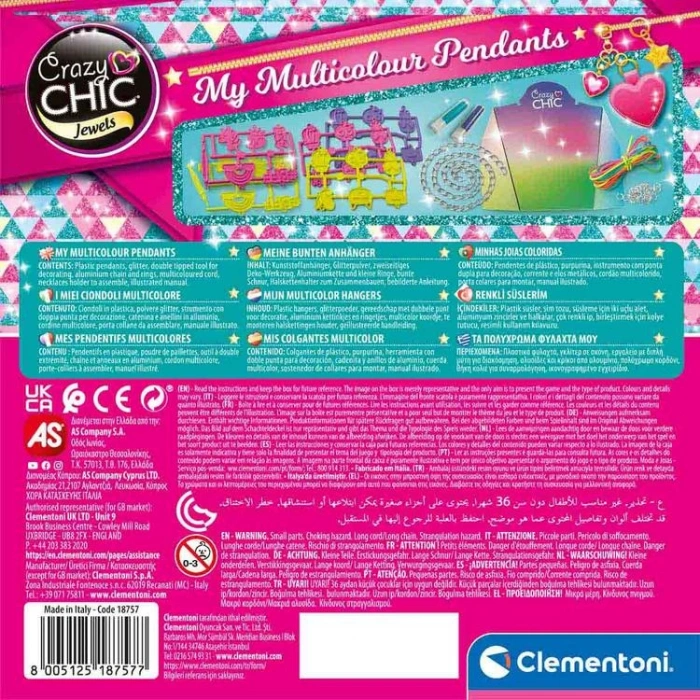 CLEMENTONI 18757 CRAZY CHIC RENKLİ KOLYELER