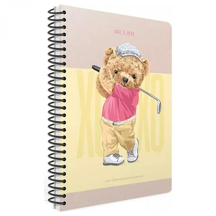 GIPTA XOXO SPİRALLİ SERT KAPAK 17x24 120YP. KARELİ DEFTER- 6167