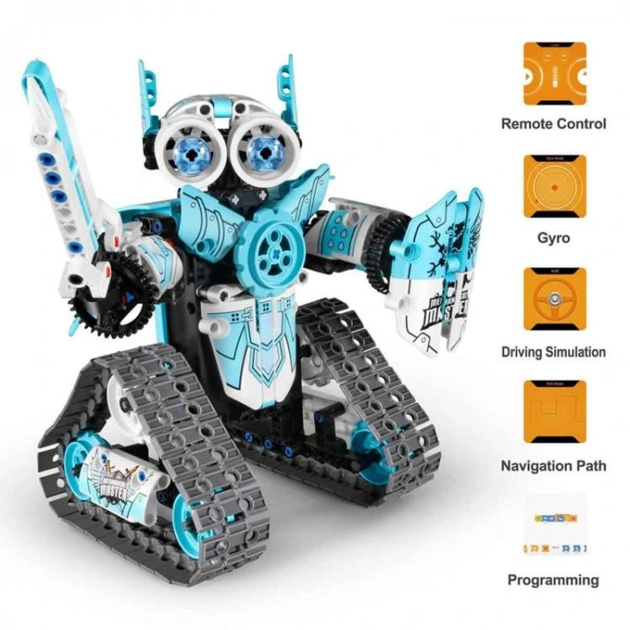 SUNMAN İM. MASTER NO.8028 UZAKTAN KUMANDALI R/C 2.4GHz ROBOT ARABA MAVİ 3IN1 LEGO YAPIM SETİ 398 PARÇA 6+