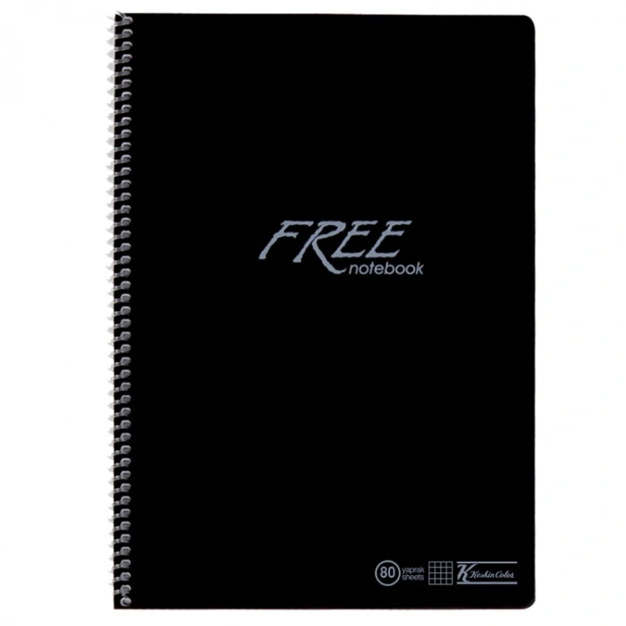 KESKİN FREE PP KAPAK DEFTER A4 80 YP. KARELİ