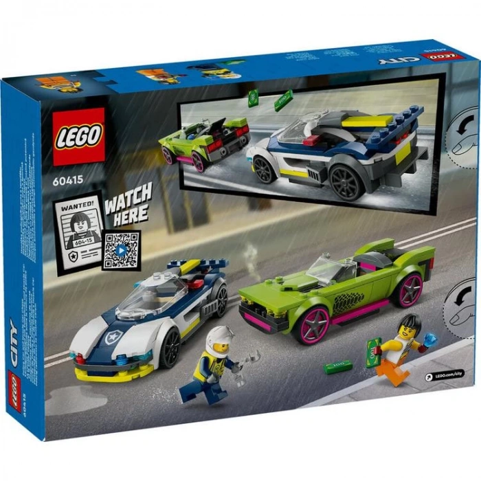 LEGO CITY 60415 POLİS ARABASI VE SPOR ARABA TAKİBİ 213 PARÇA 6+