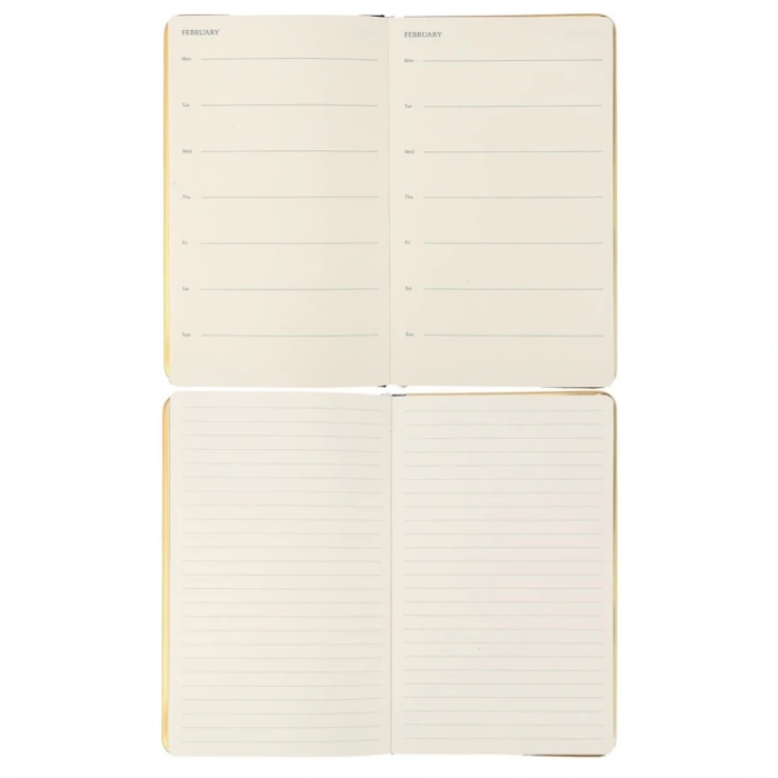 VICTORIAS JOURNALS MONACO 0226 VEGAN DERİ SERT KAPAK 13x21 100gr.160 SYF. PLANNER ÇİZGİLİ DEFTER GÜL KURUSU