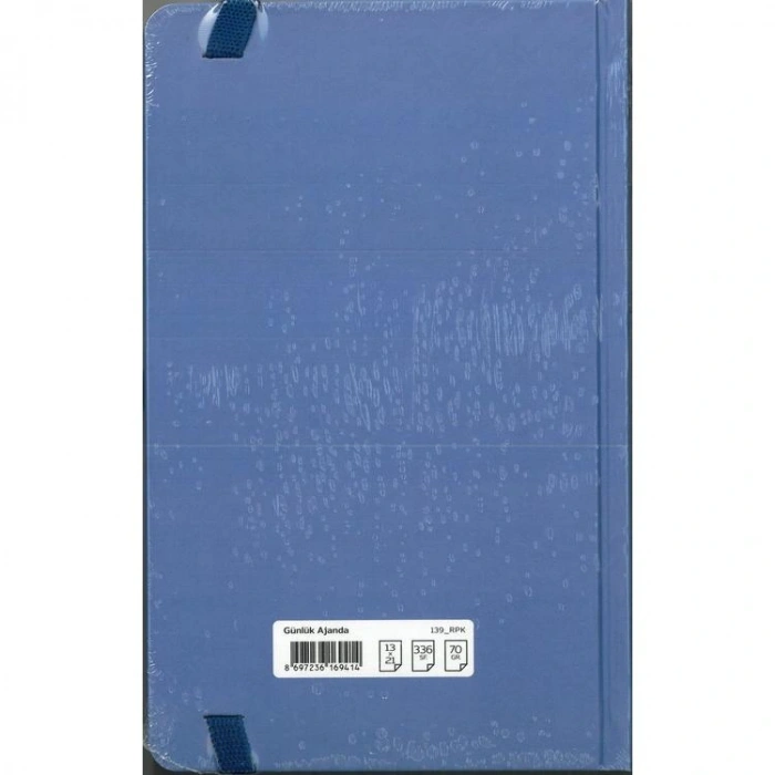 GIPTA139-RPK PRIMA 13X21 SERT KAPAK LASTİKLİ GÜNLÜK AJANDA