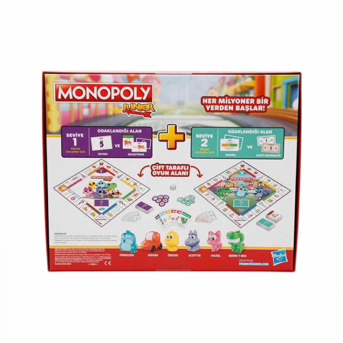HASBRO F8562 MONOPOLY JUNIOR 2Sİ 1 ARADA