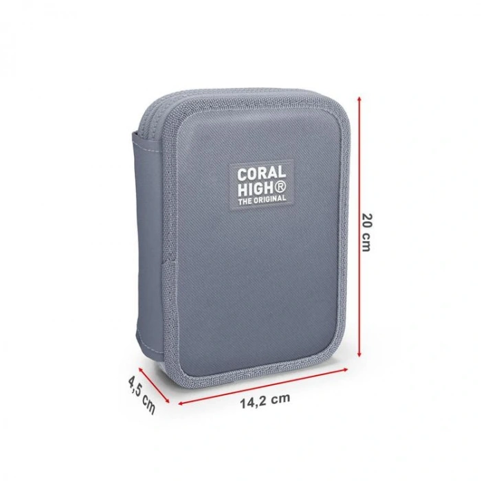 CORAL HIGH KIDS 11140 RENKLİ ÇİZGİLİ ÇİFT KATLI KALEM ÇANTASI