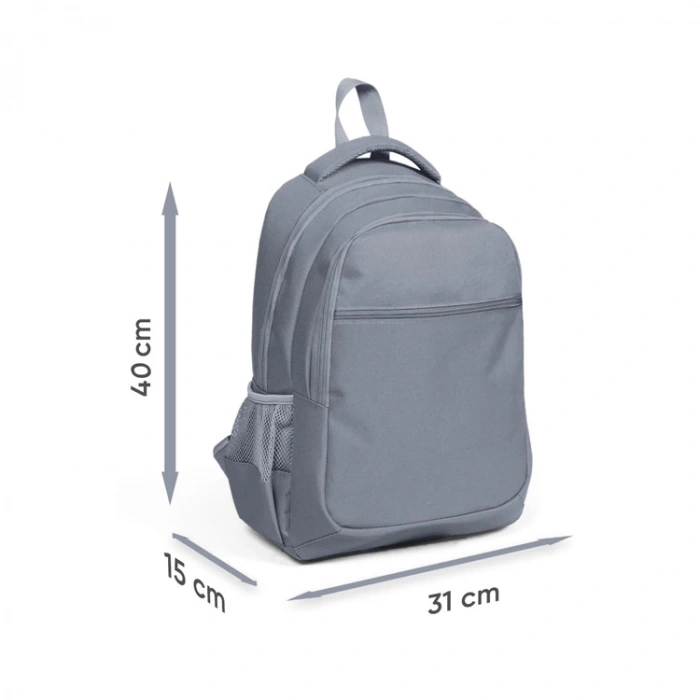 CORAL HIGH 23652 KIDS GRİ MAVİ YARIŞ ARABASI DESENLİ ÜÇ BÖLMELİ OKUL SIRT ÇANTASI