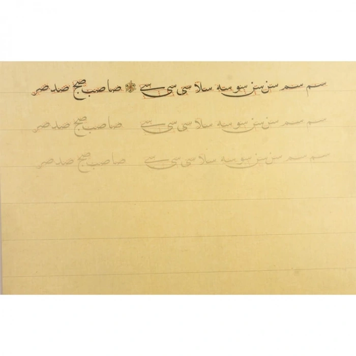 KARİN MEHMED ŞEVKİ EFENDİ HARFLERİYLE NESİH MEŞK DEFTERİ