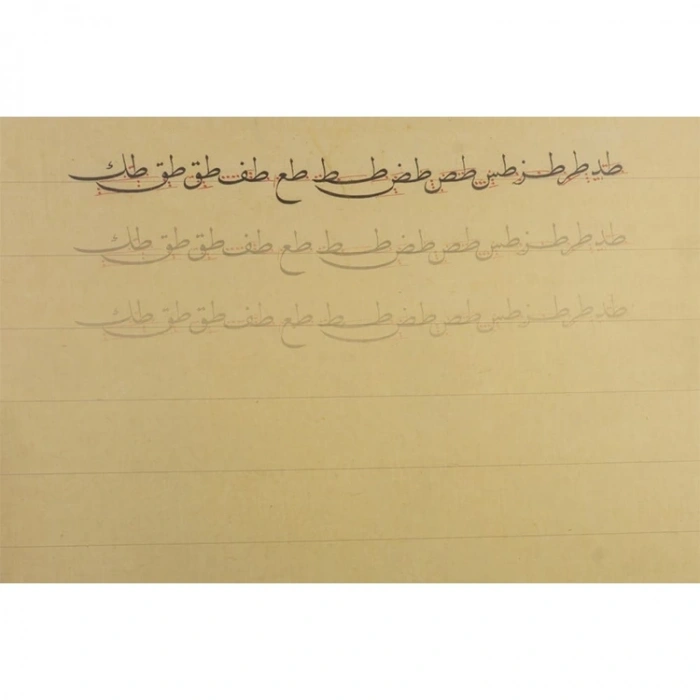 KARİN MEHMED ŞEVKİ EFENDİ HARFLERİYLE NESİH MEŞK DEFTERİ