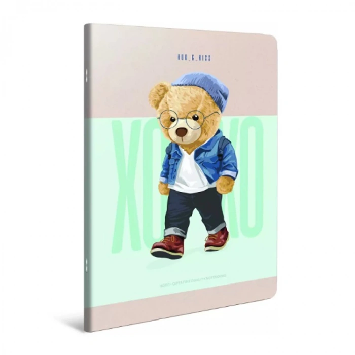GIPTA XOXO TEL DİKİŞLİ KARTON KAPAK  80YP. KARELİ DEFTER