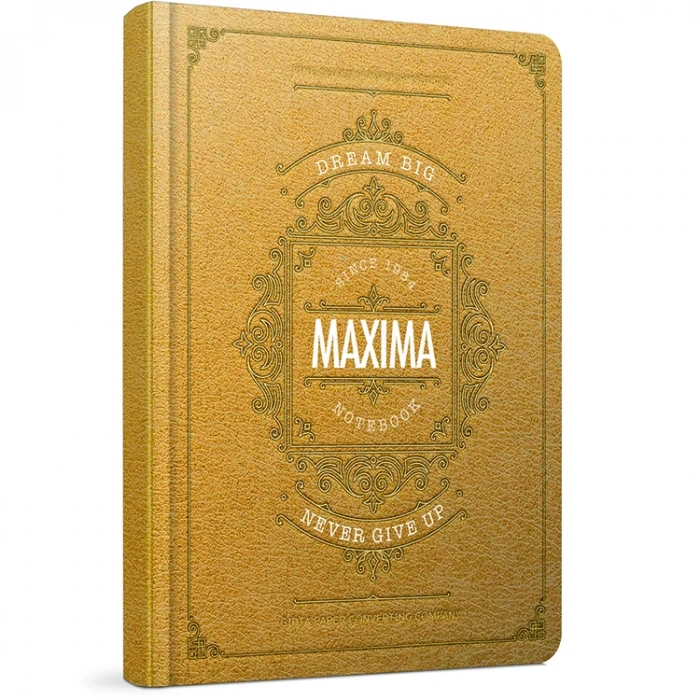 GIPTA MAXIMA İPLİK DİKİŞLİ SERT KAPAK DEFTER 13x21 120YP. ÇİZGİSİZ