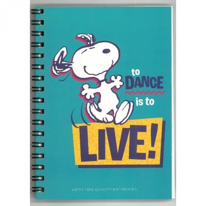 GIPTA SNOOPY A6 SPİRALLİ KARTON KAPAK 80 YP. ÇİZGİLİ NOT DEFTERİ - TEKLİ