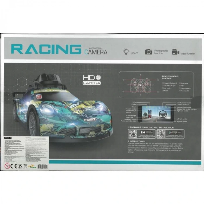 LİMON LH-C076 KUMANDALI RACING KAMERALI WIFI FOTOĞRAF-VIDEO ÇEKEN IŞIKLI ŞARJLI ARABA 6+