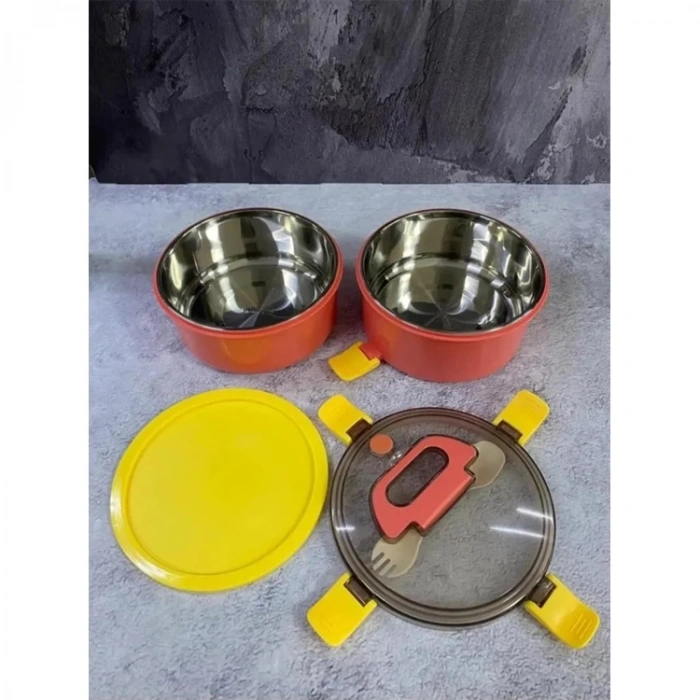 VAGONLİFE PASLANMAZ ÇELİK İKİ KATLI YEMEK KABI - LUNCH BOX  XC-397  1600 ML