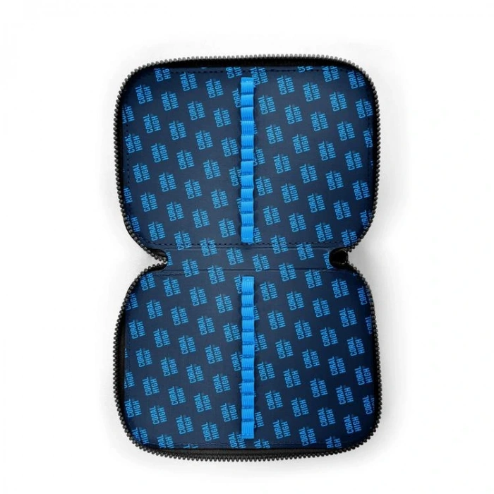 CORAL HIGH KIDS 11154 YEŞİL KAHVERENGİ HIGHT CRAFT DESENLİ ÇİFT KATLI KALEM ÇANTASI