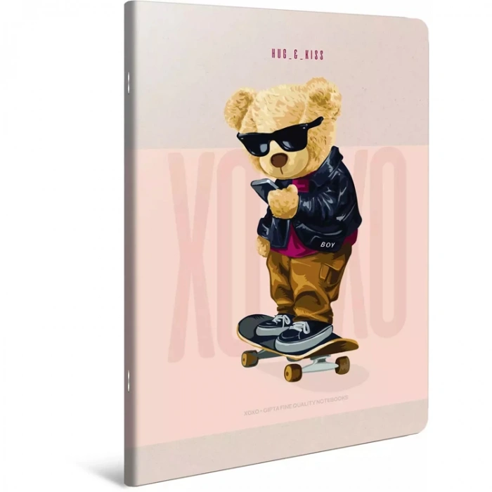 GIPTA XOXO TEL DİKİŞLİ KARTON KAPAK  80YP. ÇİZGİLİ DEFTER