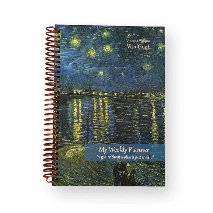 ODAK 14X20 VAN GOGH MY WEEKLY PLANNER HAFTALIK TARİHSİZ AJANDA PLAN DEFTERİ