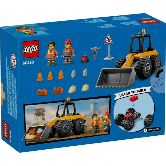LEGO CITY 60450 SARI TEKERLEKLİ İNŞAAT YÜKLEYİCİSİ 81 PARÇA  4+