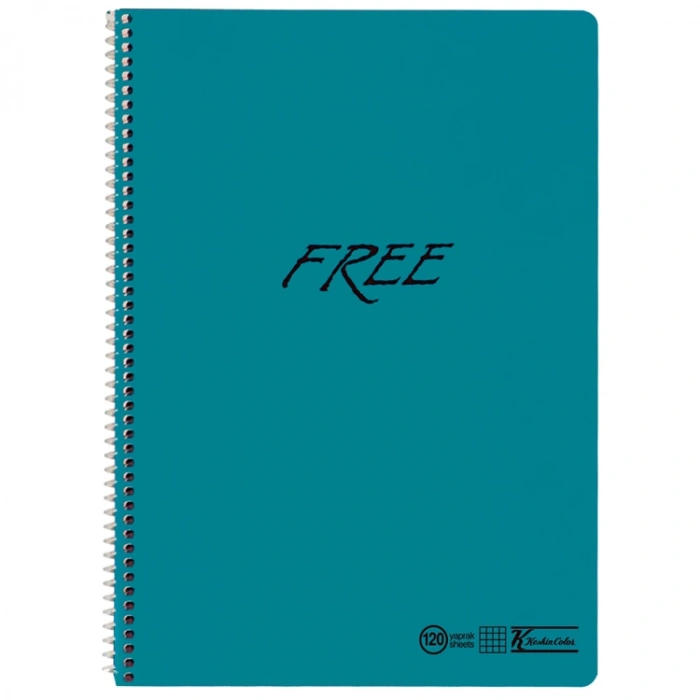 KESKİN FREE PP KAPAK DEFTER A4 120 YP. KARELİ