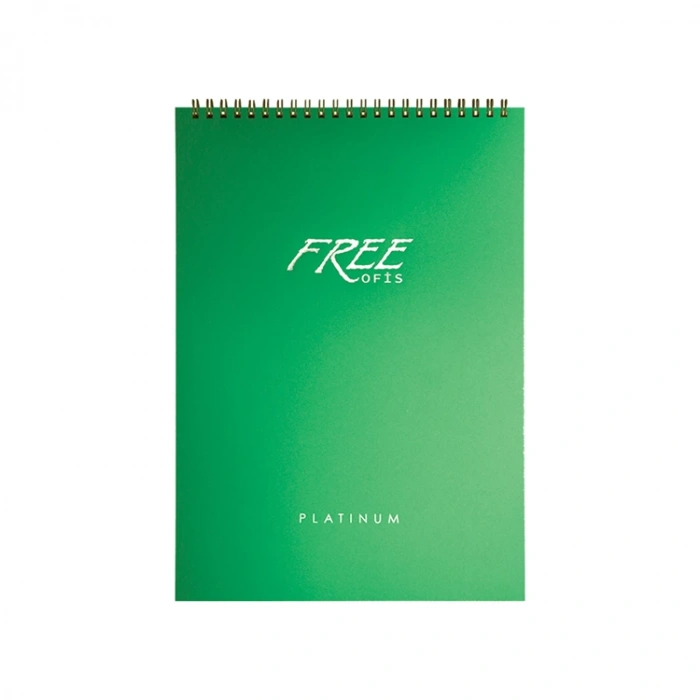 KESKİN FREE PLATİNUM PP KAPAK SPİRALLİ BLOKNOT A5 80 YP. KARELİ