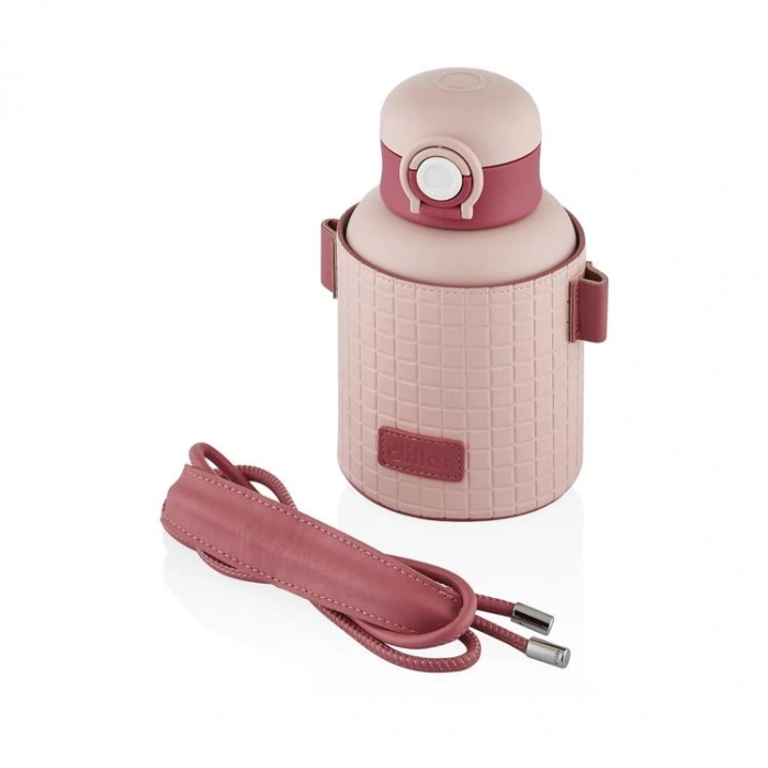 VAGONLİFE DILLER ÇELİK PİPETLİ S.DERİ KILIFLI ASKILI MATARA D9068 680ML