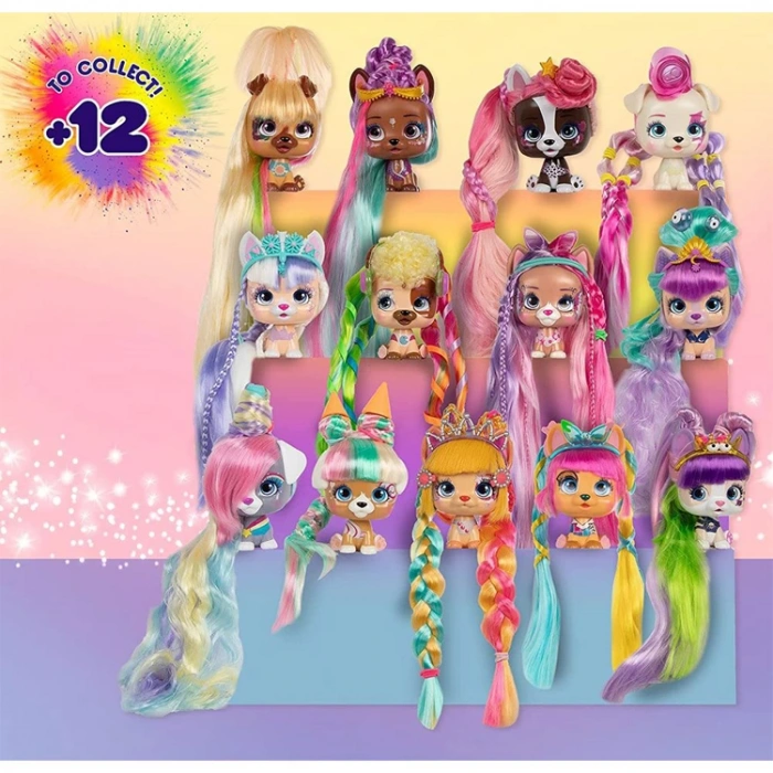 GIOCHI VIP 712003 SURPRİZ PETS RENGARENK ŞİŞE S3