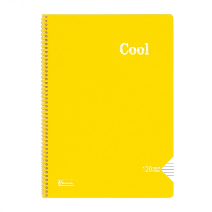 KESKİN COOL PP KAPAK SPİRALLİ DEFTER A4 120 YP. ÇİZGİLİ