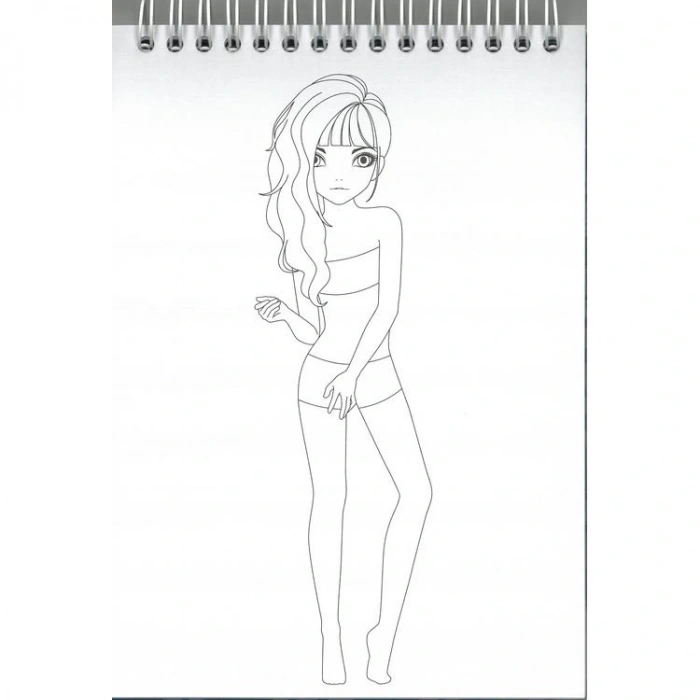 GIPTA STYLE ON K9006 STICKERLI  MODA TASARIM DEFTERİ 14X20 SKETCH BOOK