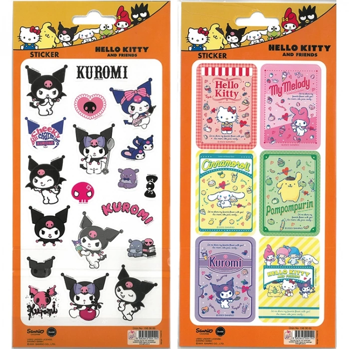 HELLO KİTTY/KUROMİ KAĞIT STİCKER 2Lİ SET