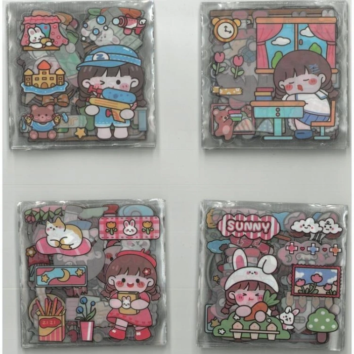 HELVACIOĞLU C1903 STİCKER KIZ ÇIKARTMALARI KUTULU 4YP. 1 SET  (TEKLİ)