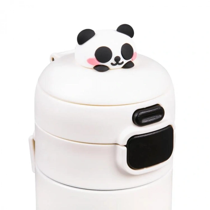 VAGONLİFE DILLER  ÇELİK PİPETLİ / PİPETSİZ KULLANIM SİLİKON TUTMAÇLI EL ASKILI MATARA/TERMOS D9240 480ML