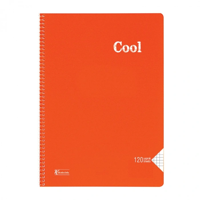 KESKİN COOL PP KAPAK SPİRALLİ DEFTER A4 120 YP. KARELİ