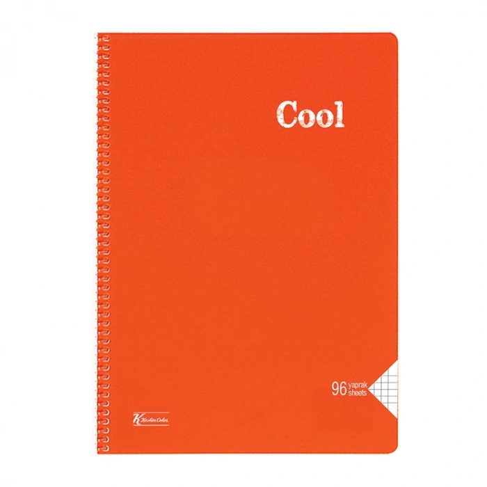 KESKİN COOL PP KAPAK SPİRALLİ DEFTER A4 96 YP. KARELİ