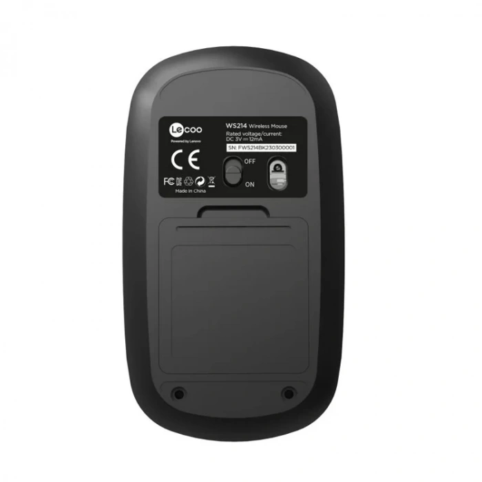 LENOVO LECOO WS214 1200 DPI 3 TUŞLU KABLOSUZ MOUSE SİYAH