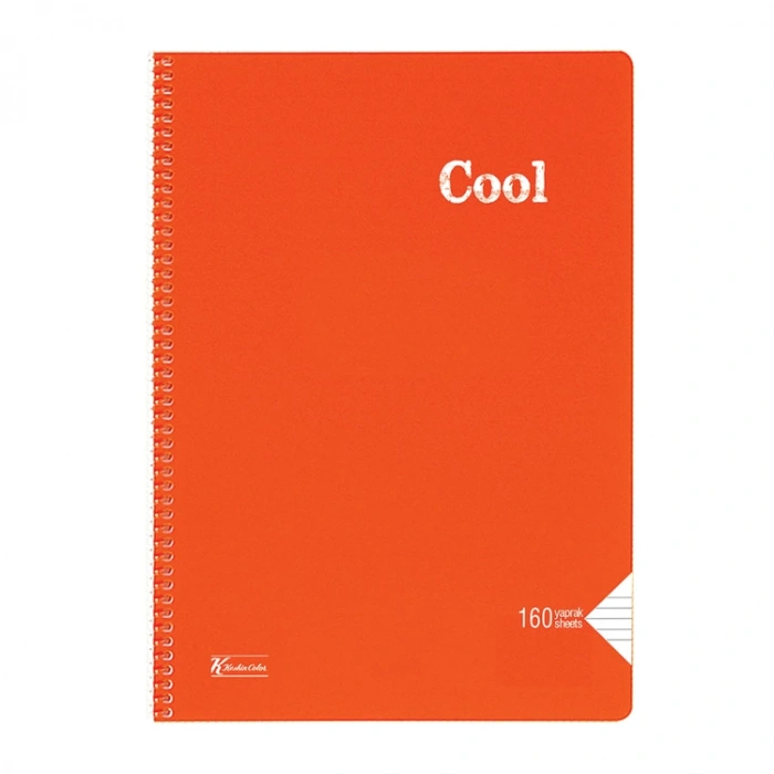 KESKİN COOL PP KAPAK SPİRALLİ DEFTER A4 160 YP. ÇİZGİLİ