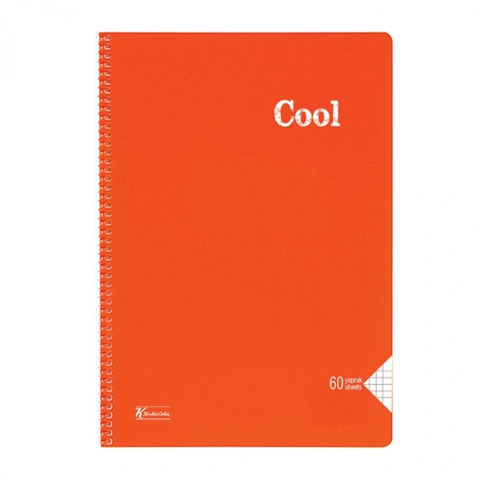 KESKİN COOL PP KAPAK SPİRALLİ DEFTER A4 40 YP. KARELİ