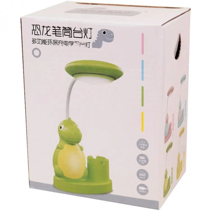 HUN BEST 511 LEDLİ MASA LAMBASI DİNOZOR ŞEKİLLİ USB ŞARJLI KALEMTRAŞLI  3+ /  TEKLİ