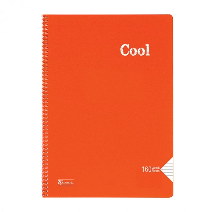 KESKİN COOL PP KAPAK SPİRALLİ DEFTER A4 160 YP. KARELİ