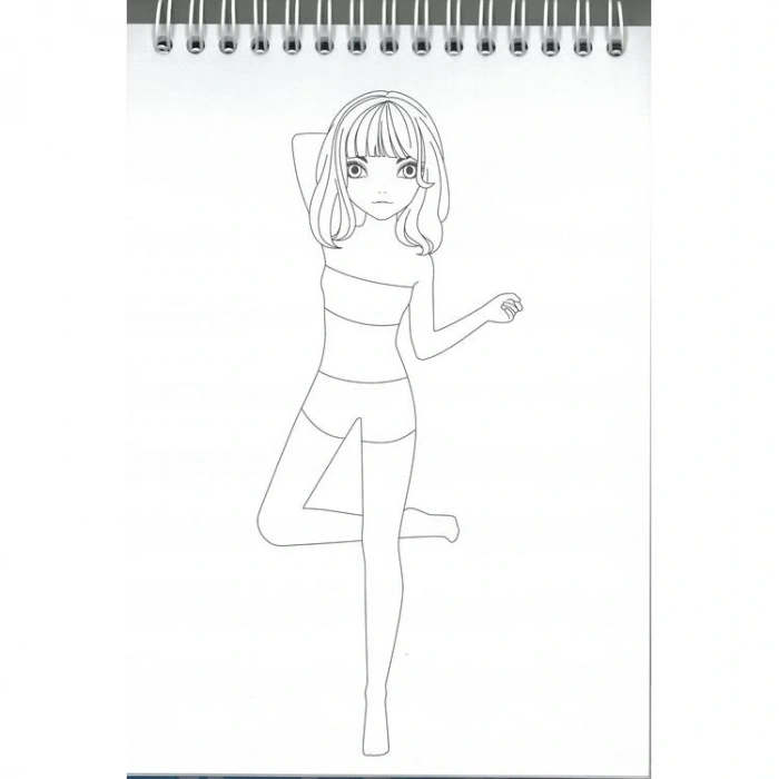 GIPTA STYLE ON K9006 STICKERLI  MODA TASARIM DEFTERİ 14X20 SKETCH BOOK