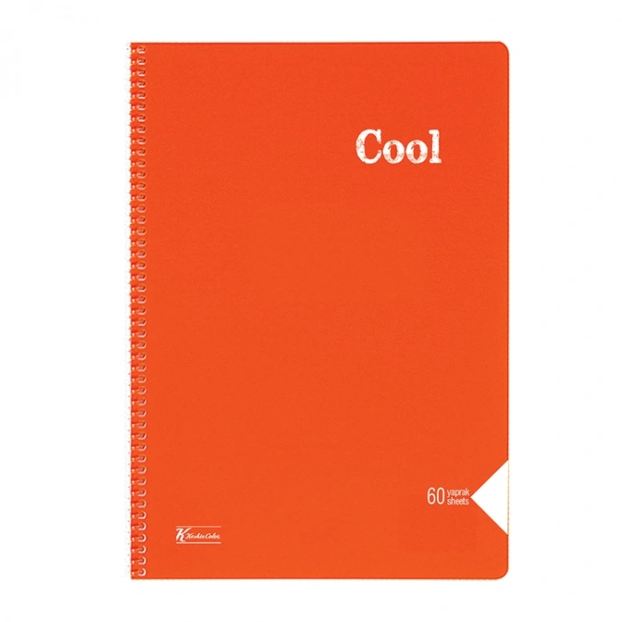 KESKİN COOL PP KAPAK SPİRALLİ DEFTER A4 60 YP. ÇİZGİSİZ