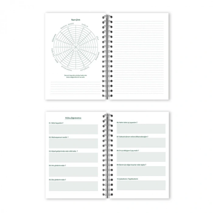 VICTORIAS JOURNALS 9202 17x24cm SERT KAPAK LASTİKLİ CEPLİ SPİRALLİ HAFTALIK AJANDA - PEMBE