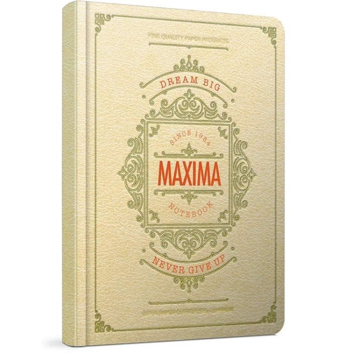 GIPTA MAXIMA İPLİK DİKİŞLİ SERT KAPAK DEFTER 13x21 120YP. ÇİZGİSİZ