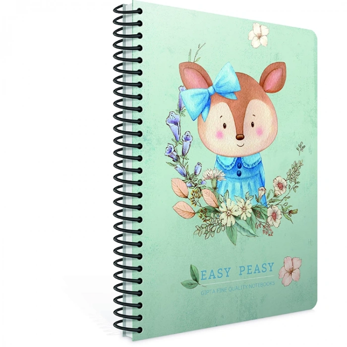 GIPTA EASY NOTES SPİRALLİ KARTON KAPAK DEFTER A4 100YP. KARELİ