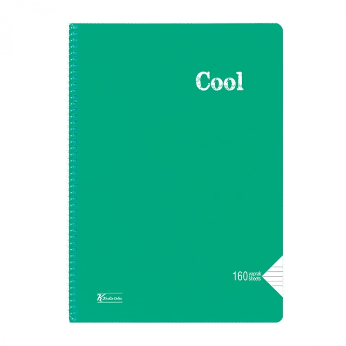 KESKİN COOL PP KAPAK SPİRALLİ DEFTER A4 160 YP. ÇİZGİLİ