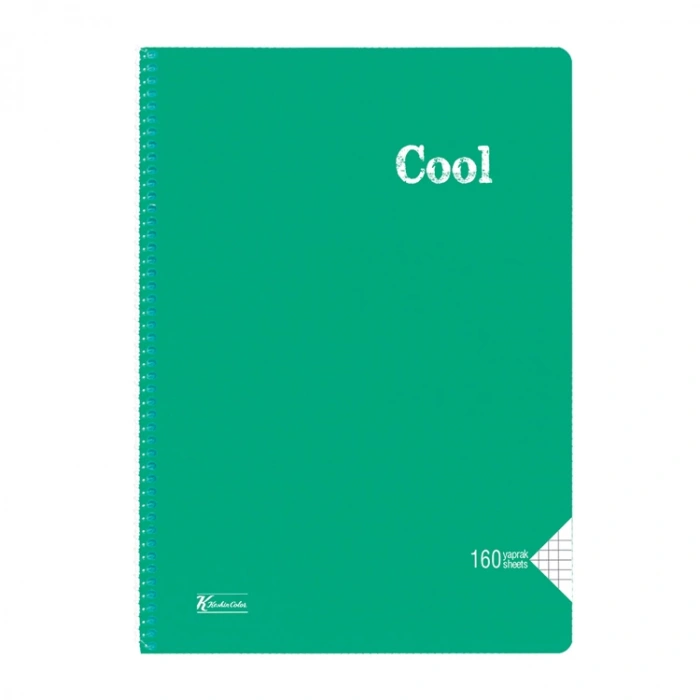 KESKİN COOL PP KAPAK SPİRALLİ DEFTER A4 160 YP. KARELİ