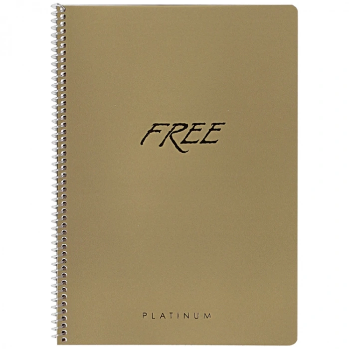 KESKİN FREE PLATİNUM PP KAPAK SPİRALLİ DEFTER A4 60 YP. KARELİ