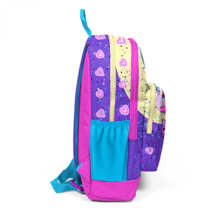 CORAL HIGH 23735 KİDS MOR PEMBE ANİME KIZ DESENLİ DÖRT BÖLMELİ SIRT ÇANTASI