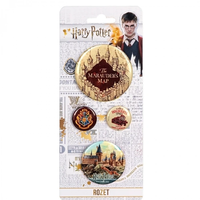 HARRY POTTER lLİSANSLI KARIŞIK BOY ROZET 4LÜ