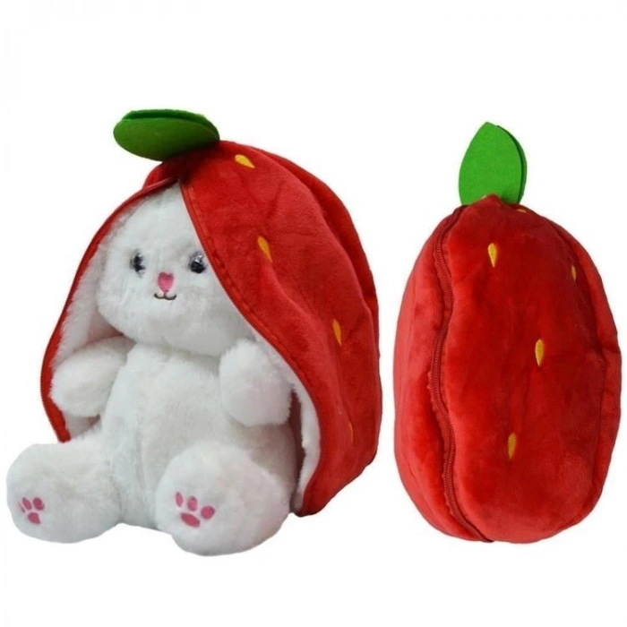 HALLEY PL62261 PELUŞ FERMUARLI ÇİLEK TAVŞAN 35 CM - TEKLİ