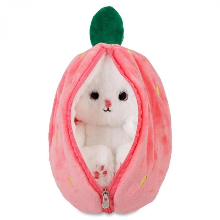 HALLEY PL62261 PELUŞ FERMUARLI ÇİLEK TAVŞAN 35 CM - TEKLİ