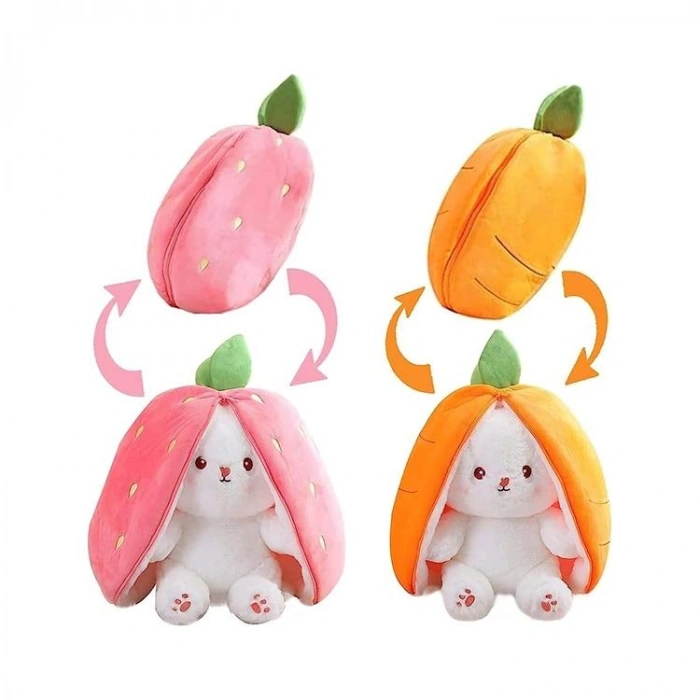 HALLEY PL62965 PELUŞ FERMUARLI ÇİLEK TAVŞAN 25 CM - TEKLİ